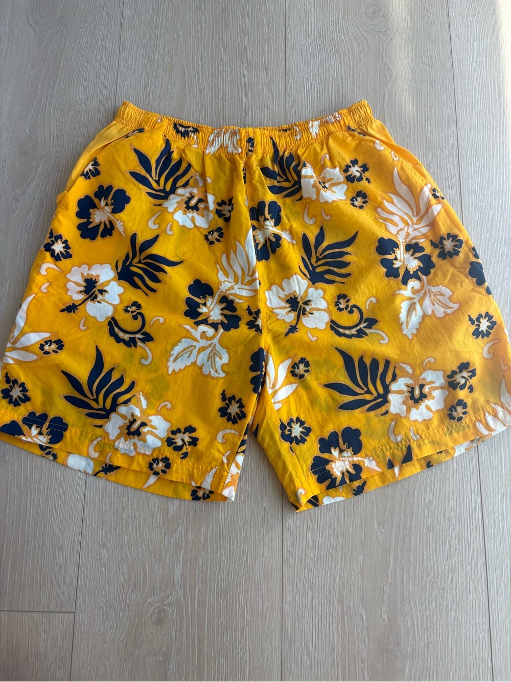St. John's Bay Yellow Floral Swim/Beach Shorts